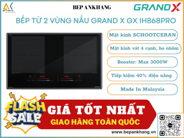 Bếp từ 2 vùng nấu Grand X GX IH868Pro - Made In Malaysia